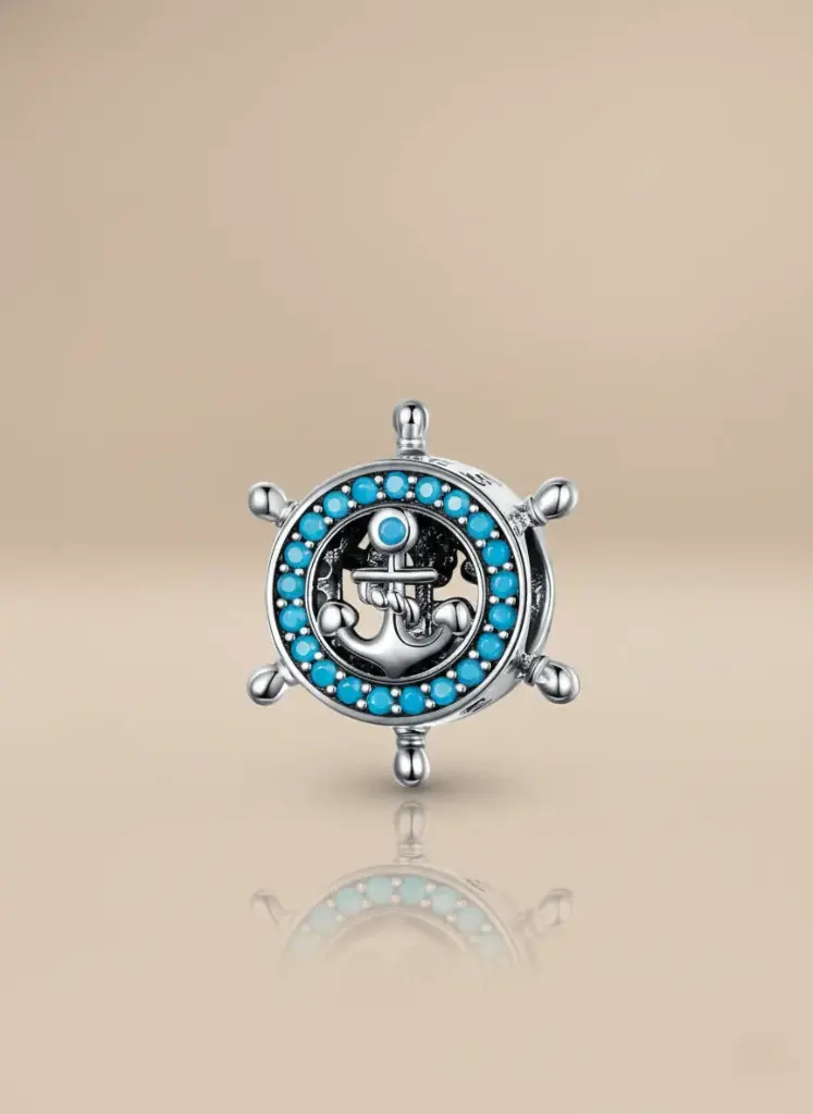 925 Silver Anchor Charm, 0.0040 kg