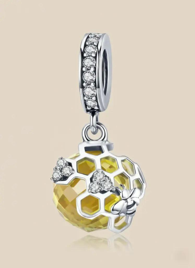 925 Silver Honeycomb Charm, 0.0015 kg