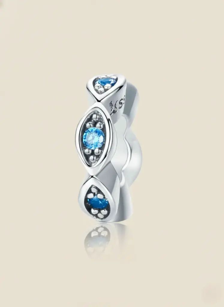 925 Silver Evil Eye Charm, 0.0010 kg 