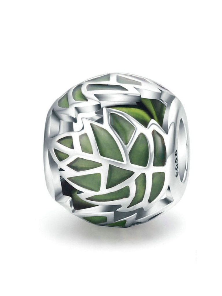 925 Silver Green Leaf Charm, 0.0014 kg