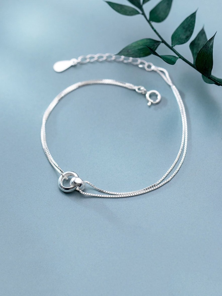 S925 Linked Round Strand Bracelet, 0.0050 kg