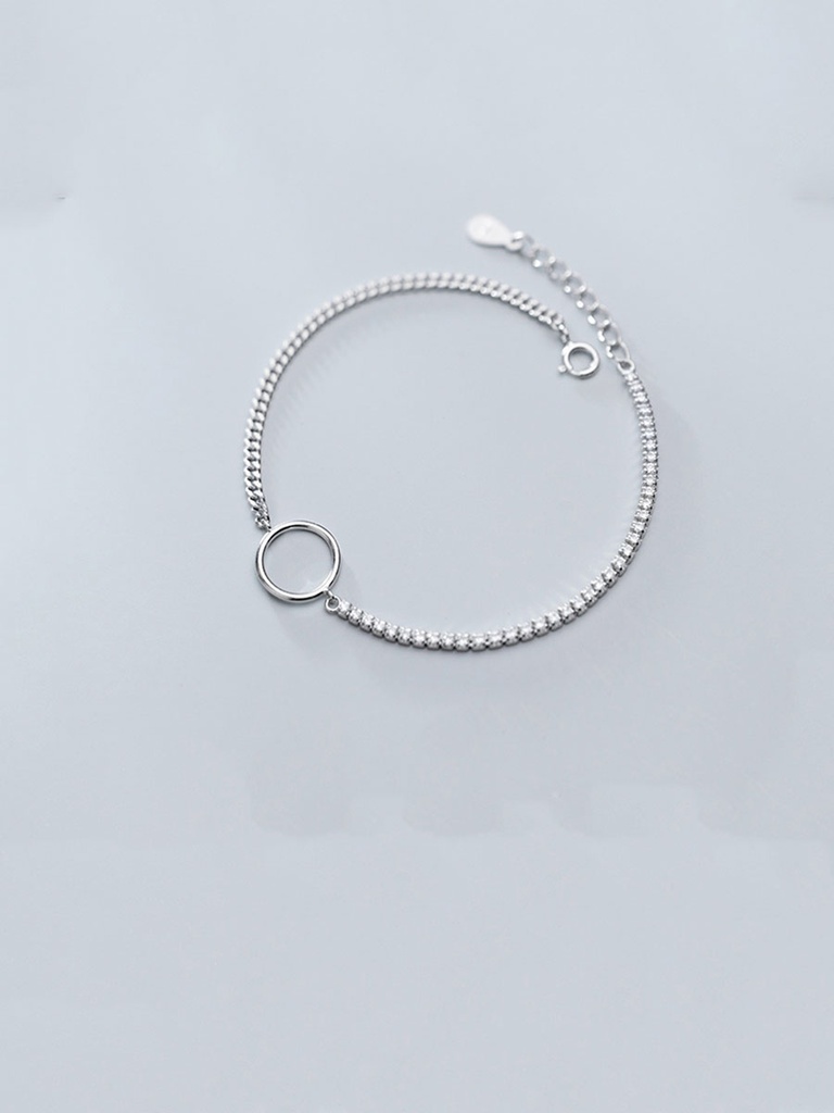 S925 Hollow Circle Bracelet, 0.0080 kg