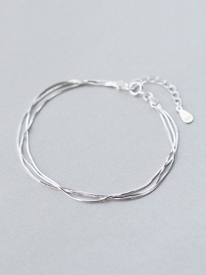 S925 Multi Layered Strands Bracelet, 0.0060 kg