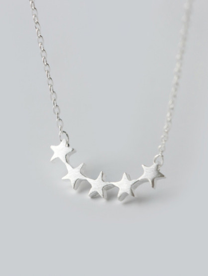 S925 Five Stars Necklace, 0.0050 kg