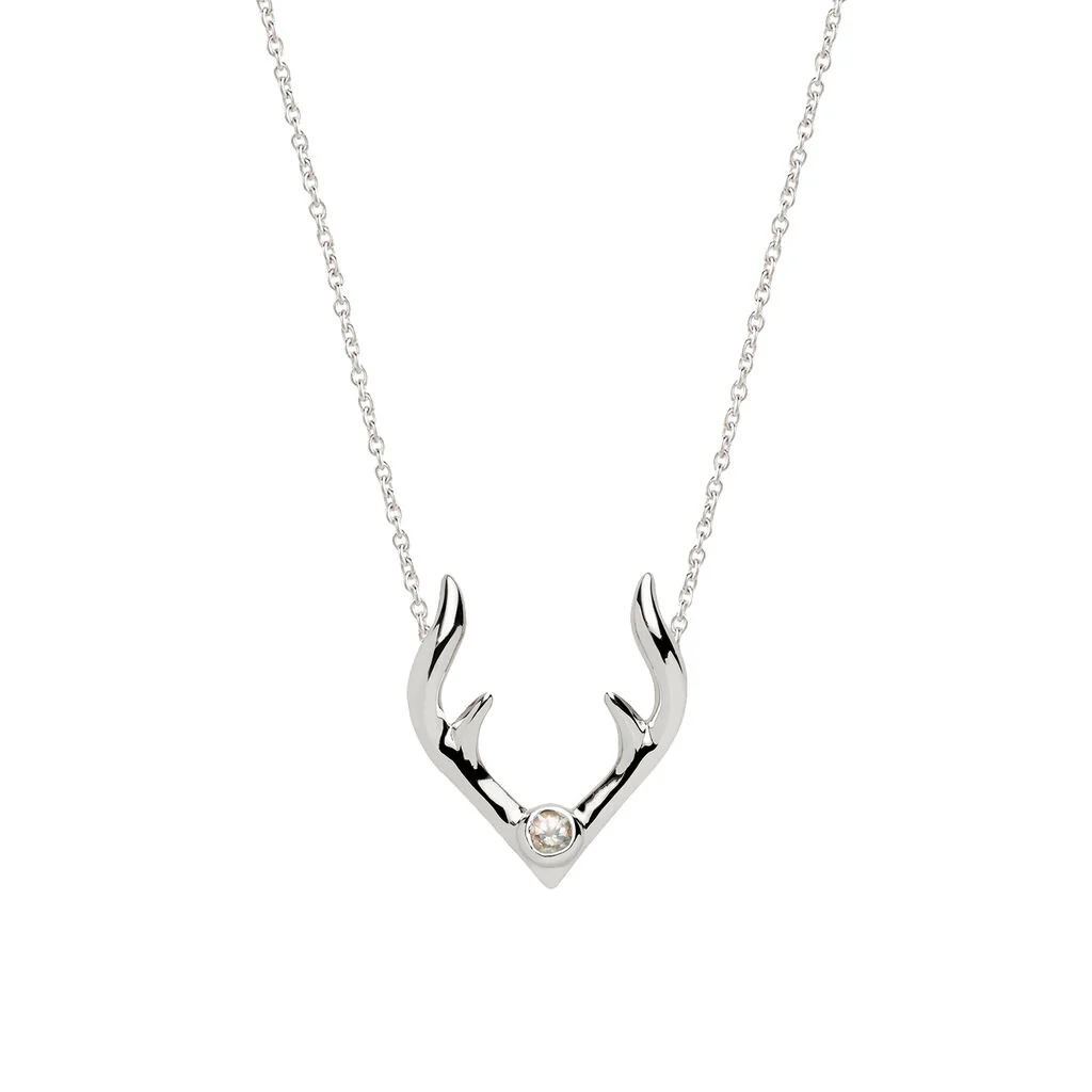 925 Silver Deer Necklace, 0.0050 kg 