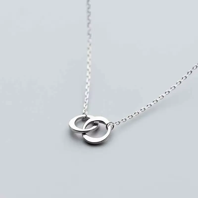 S925 Intertwined Round Necklace, 0.0040 kg