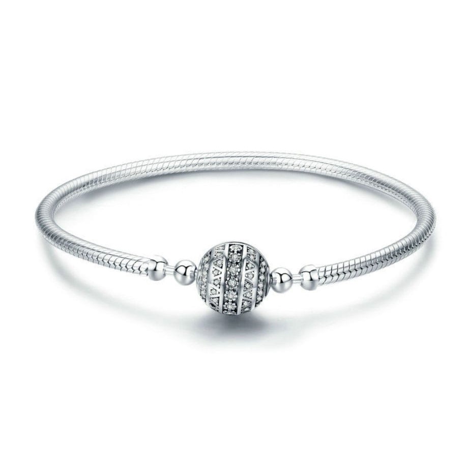 S925 Cubic Zirconia Charm Bracelet 17 cm, 0.0144 kg