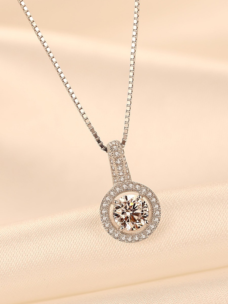 S925 Micro Setting Zircon Necklace, 0.0040 kg