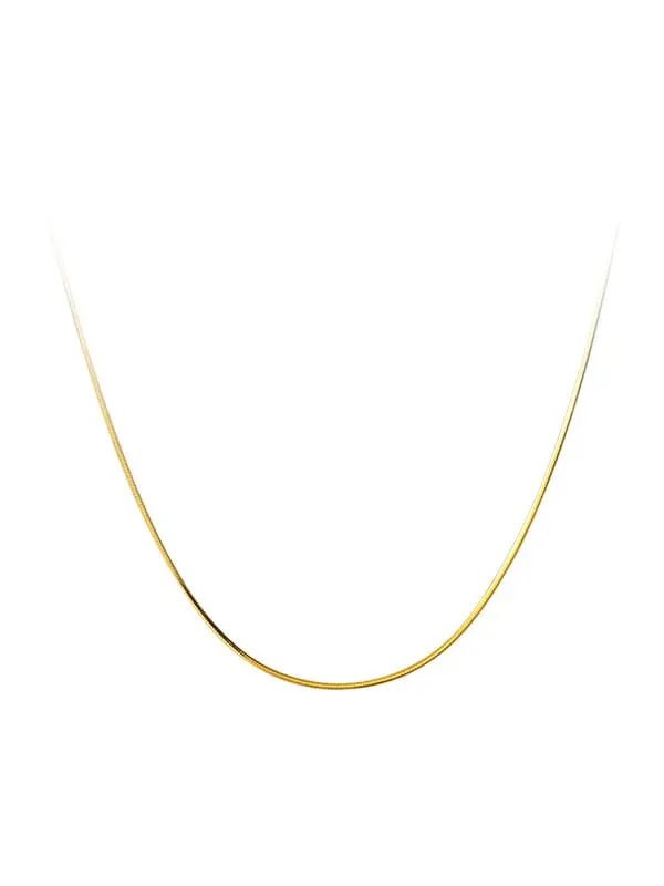 S925 14K Gold Plated Geometric Minimalist Necklace, 0.0030 kg