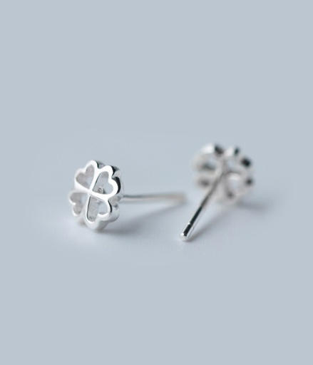 S925 Leaf Stud Earring, 0.0015 kg