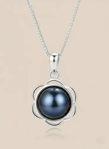 925 Silver Natural Black Freshwater Pearl, 0.0060 kg