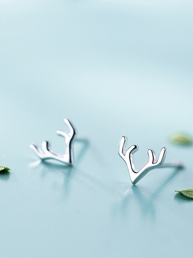 S925 Antler Stud Earring, 0.0020 kg