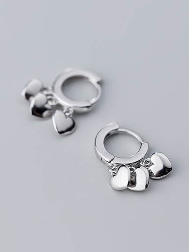 S925 Heart Clip On Earring, 0.0030 kg