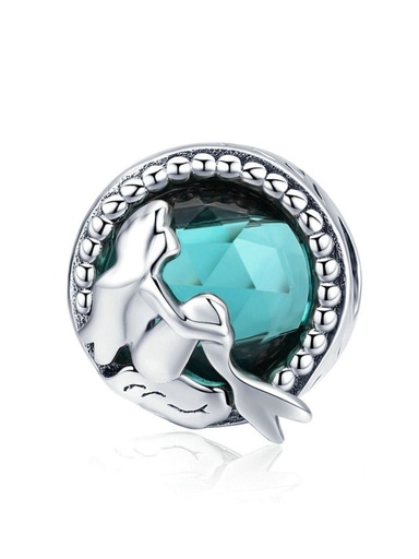 S925 Blue Mermaid Charm, 0.0029 kg