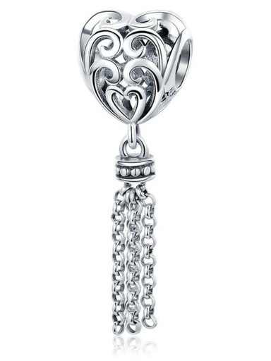 S925 Heart Drop Charm, 0.0018 kg