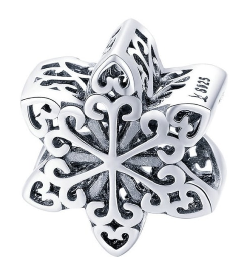 S925 Snowflake Charm, 0.0040 kg