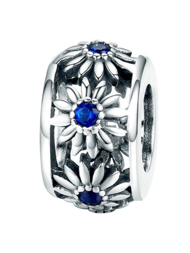 S925 Blue Chrysanthemum Charm, 0.0011 kg