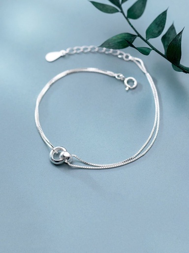 S925 Linked Round Strand Bracelet, 0.0050 kg