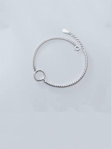 S925 Hollow Circle Bracelet, 0.0080 kg