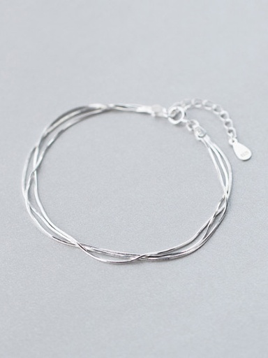 S925 Multi Layered Strands Bracelet, 0.0060 kg