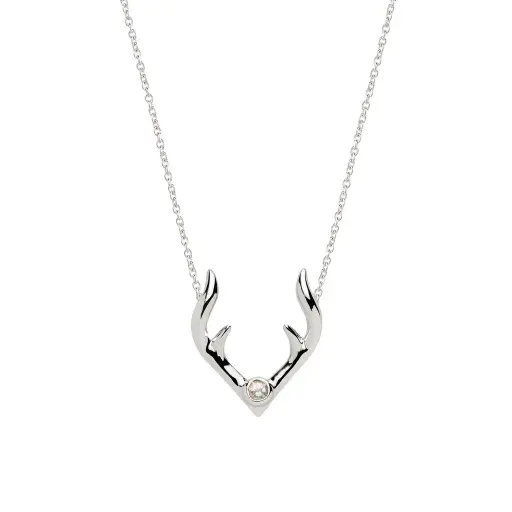 925 Silver Deer Necklace, 0.0050 kg 