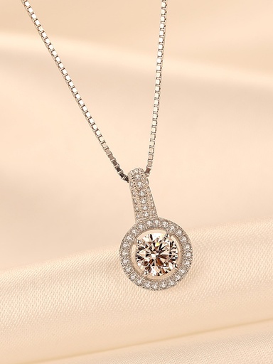 S925 Micro Setting Zircon Necklace, 0.0040 kg