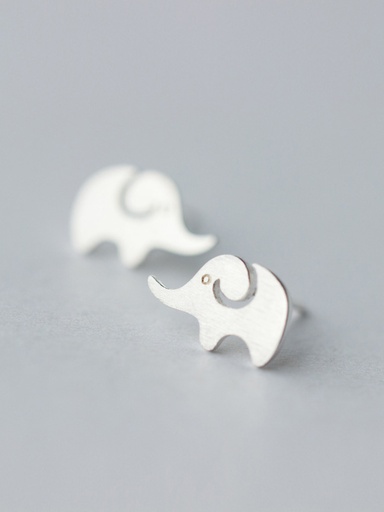 S925 Elephant Stud Earring, 0.0012 kg